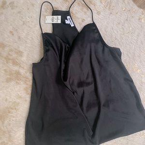 Black express silk tank top, size Large, NWT